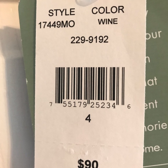 Tea length wine colored dress - Picture 4 of 4